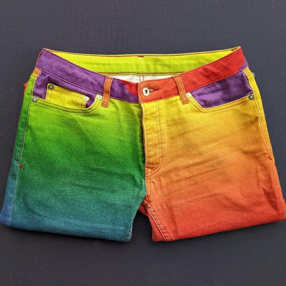 Topman | Rainbow Stretch Skinny Jeans | 32x28